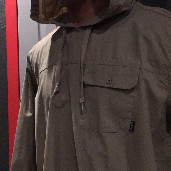 Empyre King Dark Khaki Woven Ripstop Hoodie XL - Picture 3 of 5